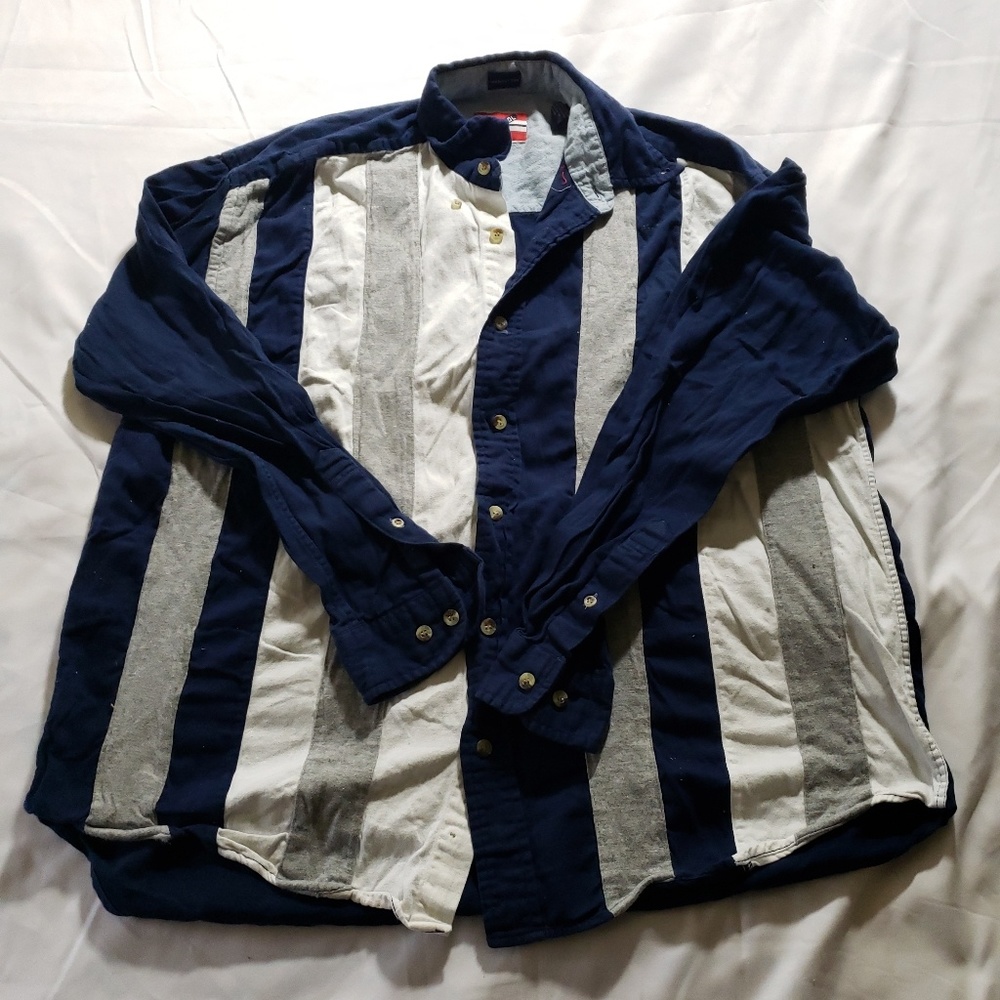 Charriol Nautical 90s Vtg‎ Cut Sew Shirt